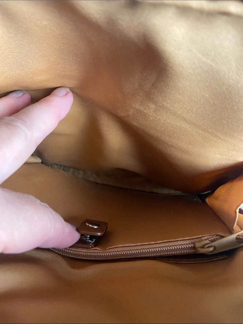 Aurielle Chestnut Brown Leather Messenger Crossbody
